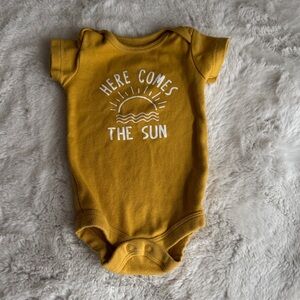 Mustard Yellow 'Here Comes The Sun' One-Piece Bodysuit